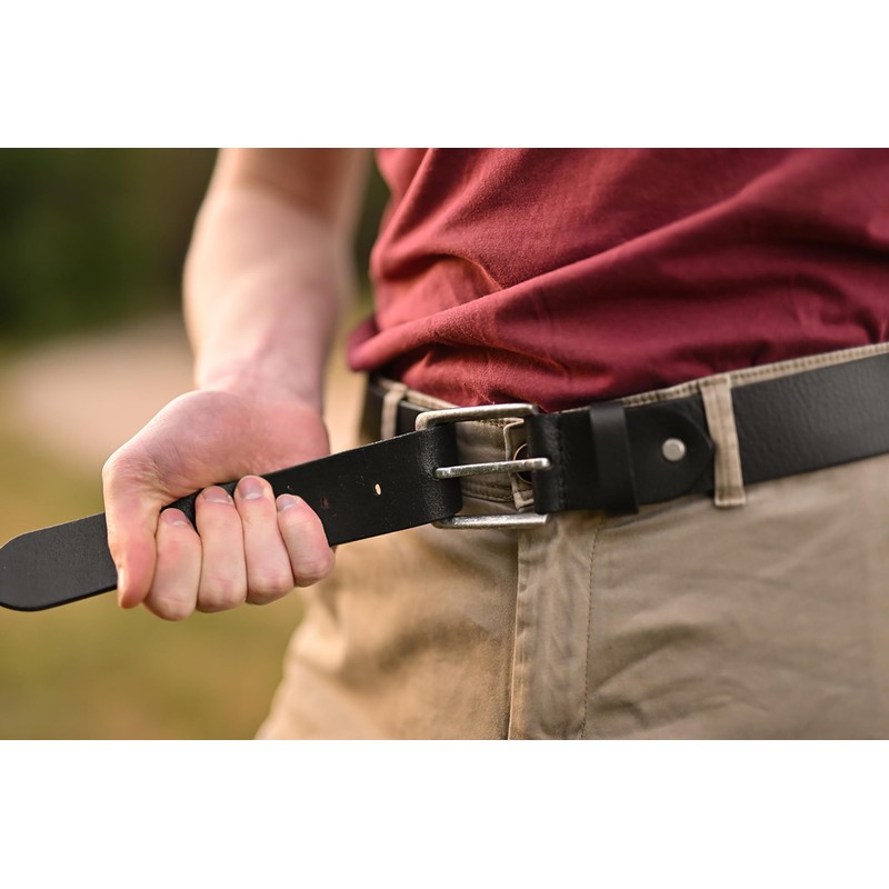 Gusti Leder Leather Belt - Trowel Simple Belt with Silver