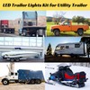 EXERAUO 6 Inch Oval Led Trailer Lights Kit with Mounting