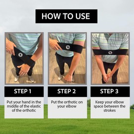 Kaizen Golf Swing Training Aid Arm Band – Enhance Your Swing with Stability and Precision (Black)