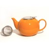 Mahamosa Orange Ceramic Infuser Teapot (Tea Pot), 24 oz capacity