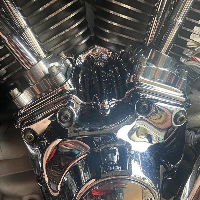 HDBUBALUS Motorcycle Chrome Tappet/Lifter Block Accent Cover Fit for Harley