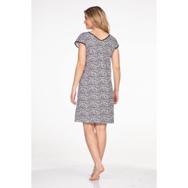 e.Femme® Elena 857 Women's Beach Dress, 100% Cotton, Leo print