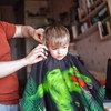 PAMAID Kids Haircut Cape Waterproof Barber Cape Cover, Dinosaur Hair
