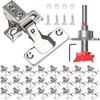 BESTEEL 24 Pack 1/2 inch Overlay Soft Close Cabinet Door