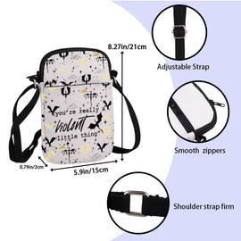 ZJXHPO Dragon Book Quote Cross Body Bag You're Really A Violent Little Thing Messenger Bag Bookish Bookworm Shoulder Bag (Violent CB)