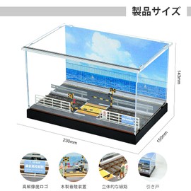 cxiuiui 1/64 Kamakura Railway Scene Model Parking Lot Acrylic Cover Car Model Garage Vehicle Model Storage Storage Box Assembly Type 2 Parking Space Birthday Gift