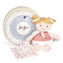 Jolijou - Les JOLIFLORES - Organic Cotton Rag Dolls - Camellia with Cuddly Toy - Pink - JJ6023