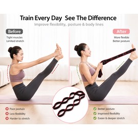 Sectioned Resistance Band for Stretching & Pilates – Portable Elastic Training Strap for Dance, Yoga & Fitness