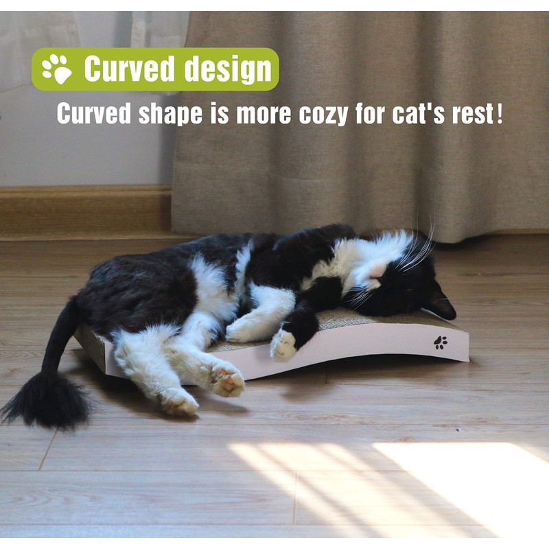 Cat Scratcher, Durable Scratch Pad, Corrugated Cardboard Scratching Board for
