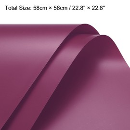 MECCANIXITY Pearlescent Film Flower Wrapping Paper 22.8x22.8 Inch Waterproof for DIY Crafts, Gift/Gift Box Packaging Plum Sauce Pack of 20pcs