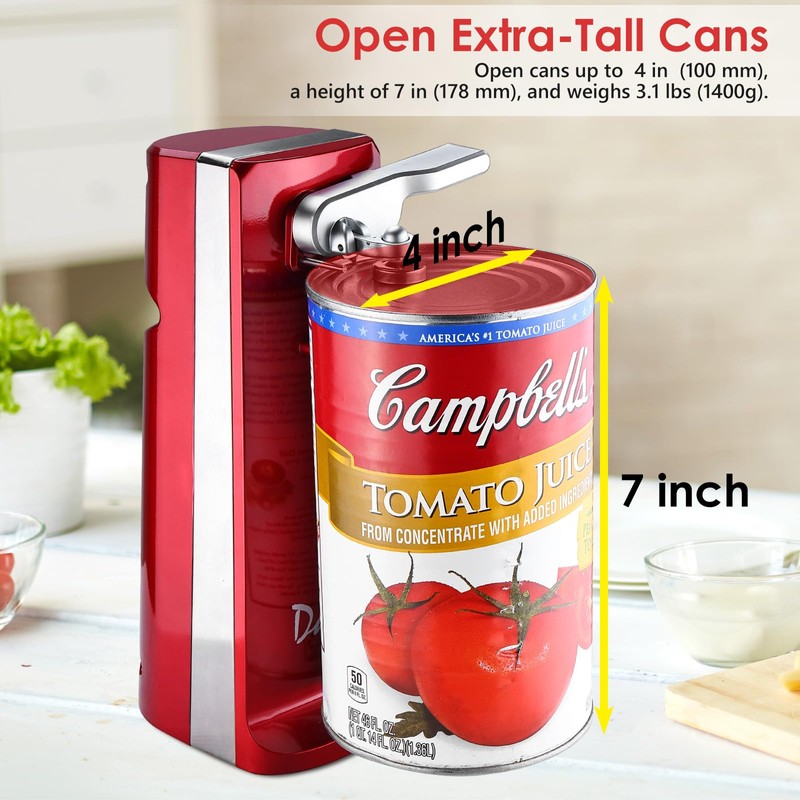 Davivy Electric Can Opener, One Touch Lid Opening, Removable Stainless