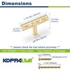 KOPPALIVE 6-Pack Solid Brass Kitchen Cabinet Pulls, Gold Modern T-Bar