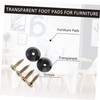 SHINEOFI 200pcs Round Furniture Leg Grippers Non-Slip Pads for Hardwood