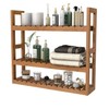 Domax Bamboo Bathroom Shelf 3-Tier Wall Mount Storage Rack Multifunctional