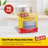 Glad Glad Clear Plastic Forks, Heavy Duty Disposable Cutlery Set,