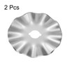 sourcing map 2pcs Rotary Cutter Blades 45mm Large Wave Blade