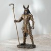 Veronese Design 11" Egyptian God Anubis Holding Cobra Scepter Cast