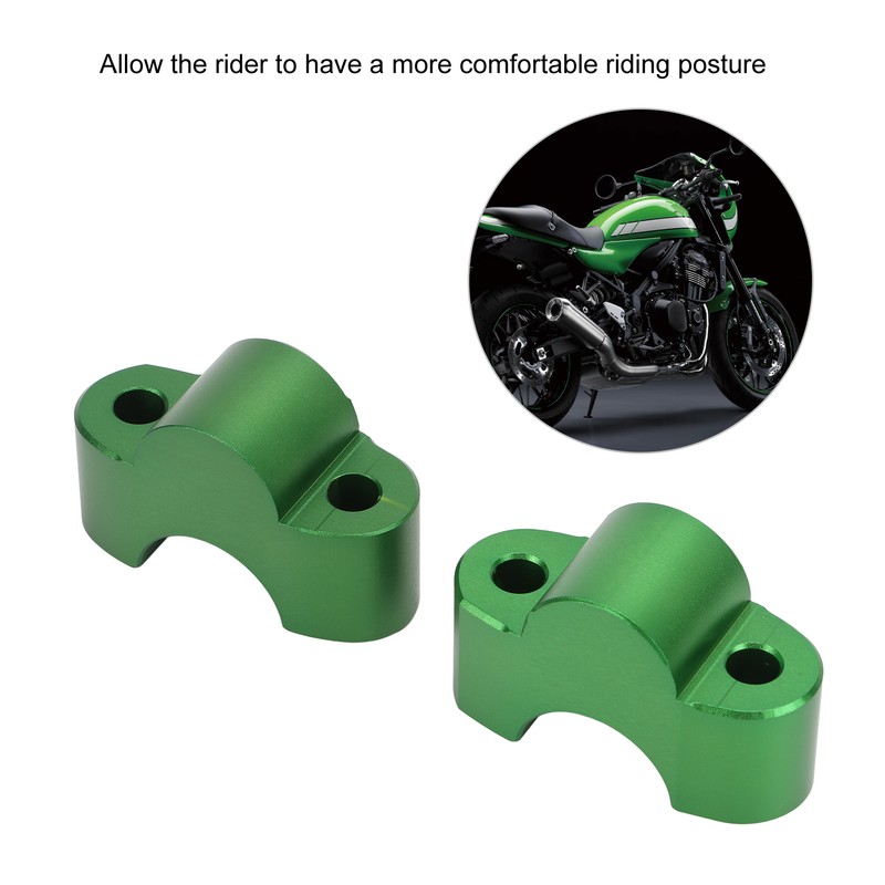 Pair Motorcycle Handlebar Clamp Riser 30mm Height CNC Aluminum Alloy