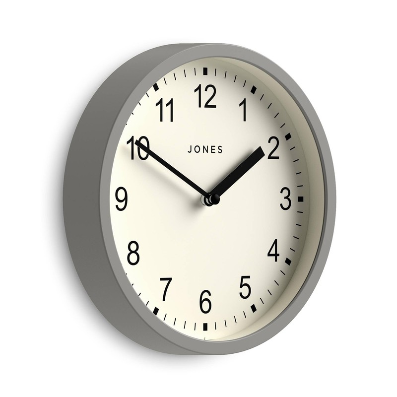 JONES CLOCKS® Spin wall Clock | Small Modern Round Clock