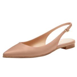 Coach Women's Claire Skimmer Ballet Flat, Pale Blush, 7.5