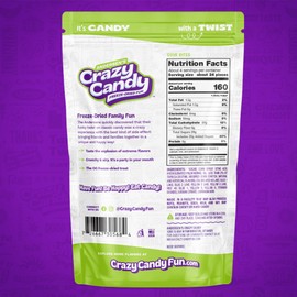 Freeze Dried Sour Candy - Crazy Candy Sour Bites; Intense Tangy, Crunchy and Amplified Tart Flavor, 4.2oz Bag