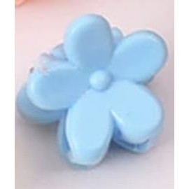 100 Pack Mini Flower Hair Claw Clips Small Flower Hair Clip Accessories for Fine Hair Bangs Toddler Girls and Women (Blue)