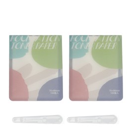 2pcs Liquid Foundation Palette Paper Disposable Makeup Coloring Paper with Mixing Stick