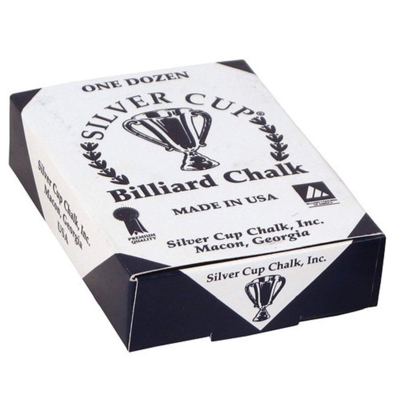 Silver Cup Camel Billiard Chalk Box of 12 USA