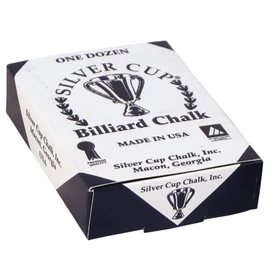 Silver Cup Camel Billiard Chalk Box of 12 USA