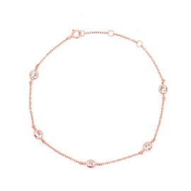 Gift From New York 1.5 Carat Bazel By The Yard Bracelet, Sterling Silver , Created Diamond