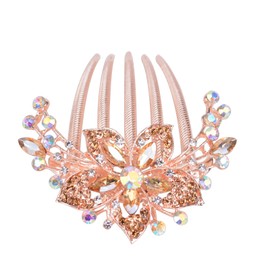 Sankuwen Peines para el pelo con diamantes de imitación, regalo perfecto para el día de la madre, regalos de cumpleaños (champán)