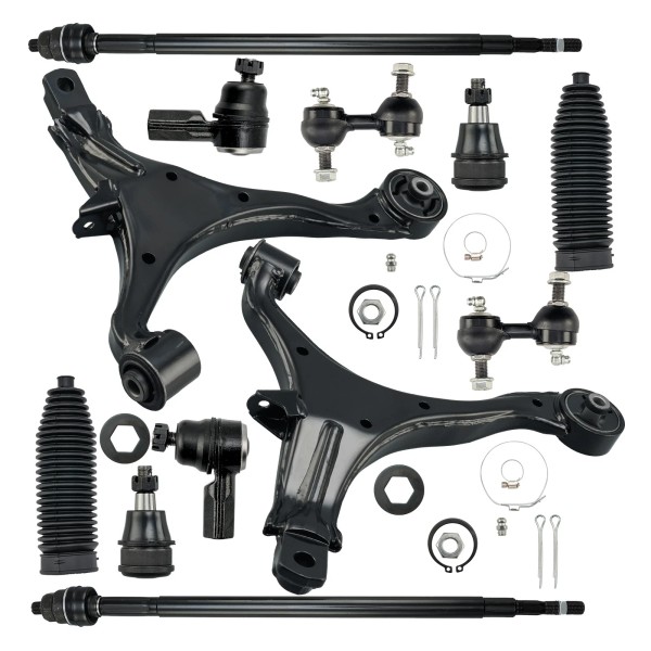 KAC 12pcs Front Control Arm Tie Rod Sway Bar Ball