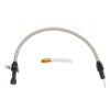 Flexible Stainless Transmission Dipstick Compatible/Replacement for Chevy TH-350/TH-400 Turbo SBC BBC 530mm -Firewall Mount (Black)