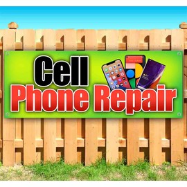 Cell Phone Repair Banner 13 oz | Non-Fabric | Heavy-Duty Vinyl Single-Sided with Metal Grommets