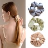 Scrunchie Hair Elastic Hair Elastic Volume Satin Hair Accessory Large Stylish Adult Hair Closure Women's Elegant Hair Ornament, Anti-Static, Gentle on Hair