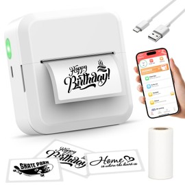 HuiJuKeJi Label Maker Machine with 50 * 30mm Tape,S2 Portable Bluetooth Mini Label Printer Maker with Personalize Templates,Inkless Thermal Sticker Printer for Home/Office/Business/Organization