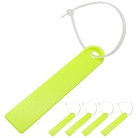 Scuba Choice Waterproof Name Tag for Diving, Surfing & Watersports, Durable Plastic ID Tags with Cable Ties - Labeling Gear Equipment (5-Pcs, Yellow)