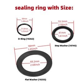 Ruimou 6 Pcs 25076RP O Ring Rubber Washer for 1 1/2 Inch Fittings Washer and Ring Compatible with Intex Pool Plunger Valves