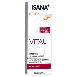 ISANA Vital Gentle Eye Cream 15 ml for Mature Skin, Vital-Protect Complex & Pro-Vitamin B5, Reduces Fine Lines & Wrinkles by up to 14%