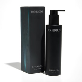 HigherDOSE Ritual Oil - Ayurvedic Daily Nourishing Body Oil for Dry Skin - Moisturizing Body Oil Enriched with Sea Buckthorn & Essential Oils to Deliver Nourished, Toned & Glowing Skin (5 Fl Oz)