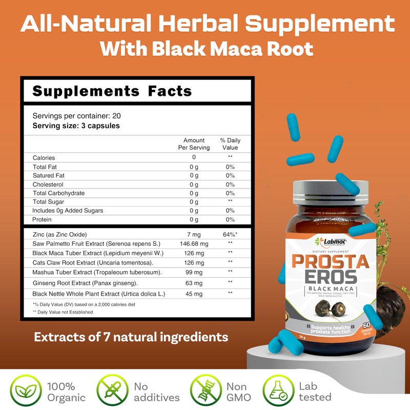 Prosta Eros - ProstaEros- Prostate Support Supplement - 7 Natural