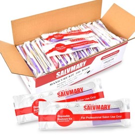Kit básico profesional desechable para manicura de 3 piezas, lima de uñas de madera grano 100/180, mini pulidor grano 80/100, palo de madera, juego de