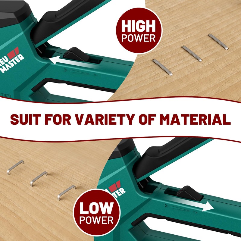 NEU MASTER 6-in-1 Staple Gun, Upholstery Stapler with 4000 Counts