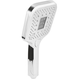 Cornat TECB3485 Smartly Hand Shower Head 108 x 108 mm Head Size Chrome-Plated 3 Jet Types: Normal, Massage & Combination Anti-limescale and LED Consumption Indicator / Eco Shower Head for Shower and