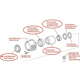 Toyota Bearing No2 & Deflector(For 11-14 Sienna coupling)41303