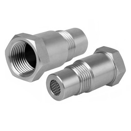 TKSE Lambda Sensor Adapter M18 x 1.5 mm, Oxygen Sensor Adapter and 2 Pieces Lambda Eliminator, 46.5 mm O2 Oxygen Sensor Extender, Exhaust System Lambda Sensor Eliminator for Car, Truck