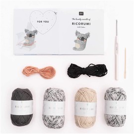 Rico Design Ricorumi Koala Crochet Set - for Knitting and Crafts - Ideal for Children and Adults - DIY