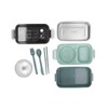 Lunch Box 2 Tier Stackable Container Folding Buckle Stainless Steel