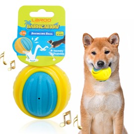 LaRoo Dog Toy, Sound, Floats on Water, Durable Natural Rubber Chew Toy, Stress Relief, Teeth Cleaning, Resilient Indoor and Outdoor Play, For Small Medium Dogs, Diameter 7.5cm