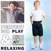 CityComfort Boys' Cargo Shorts with Pockets and Elastic Waistband, darkblue